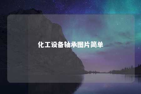 化工设备轴承图片简单 